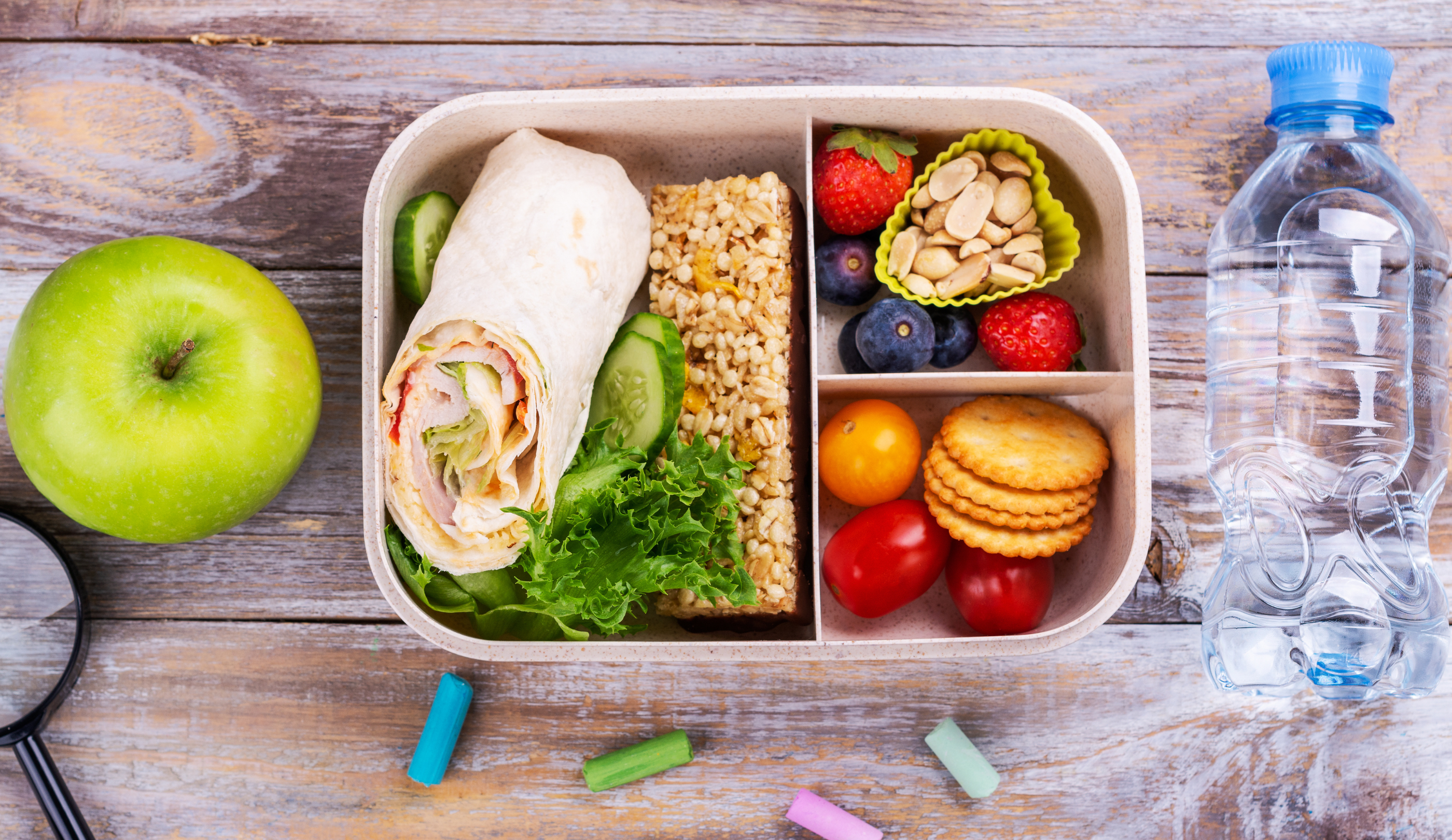 What are the components of a healthy lunchbox?